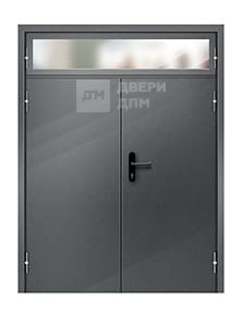 Двупольная глухая противопожарная дверь ДПМ-02 EIS с фрамугой